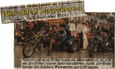 Kyffhuser ECHO, Sangerhausen, Mittwoch, 06. Sept.2000, Sachsen-Anhalt-Triker, Frank, Andreas, Baby